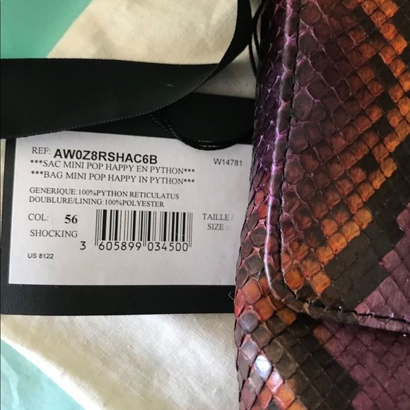 Lanvin Pop Happy Mini Python Crossbody Bag NWT - Picture 7 of 8